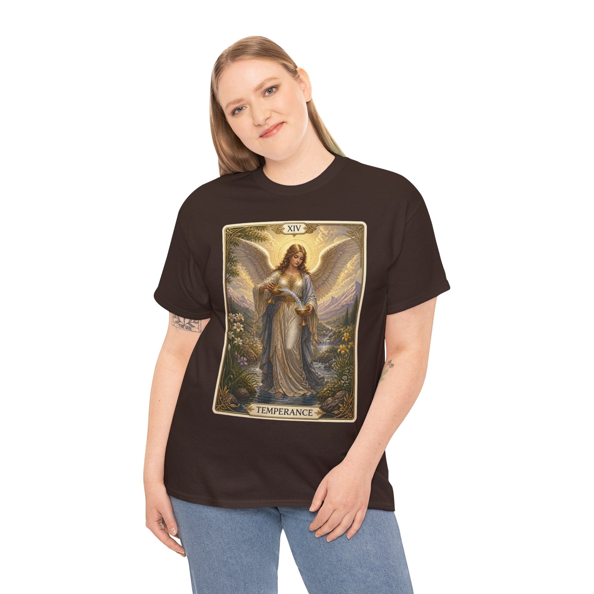 Temperance Tarot Tee — Angel Tarot Card T-Shirt - T-Shirt - Printify