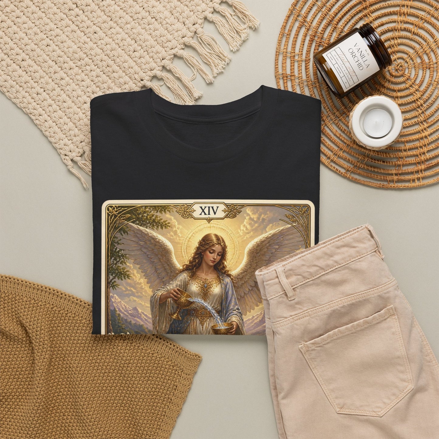 Temperance Tarot Tee — Angel Tarot Card T-Shirt - T-Shirt - Printify