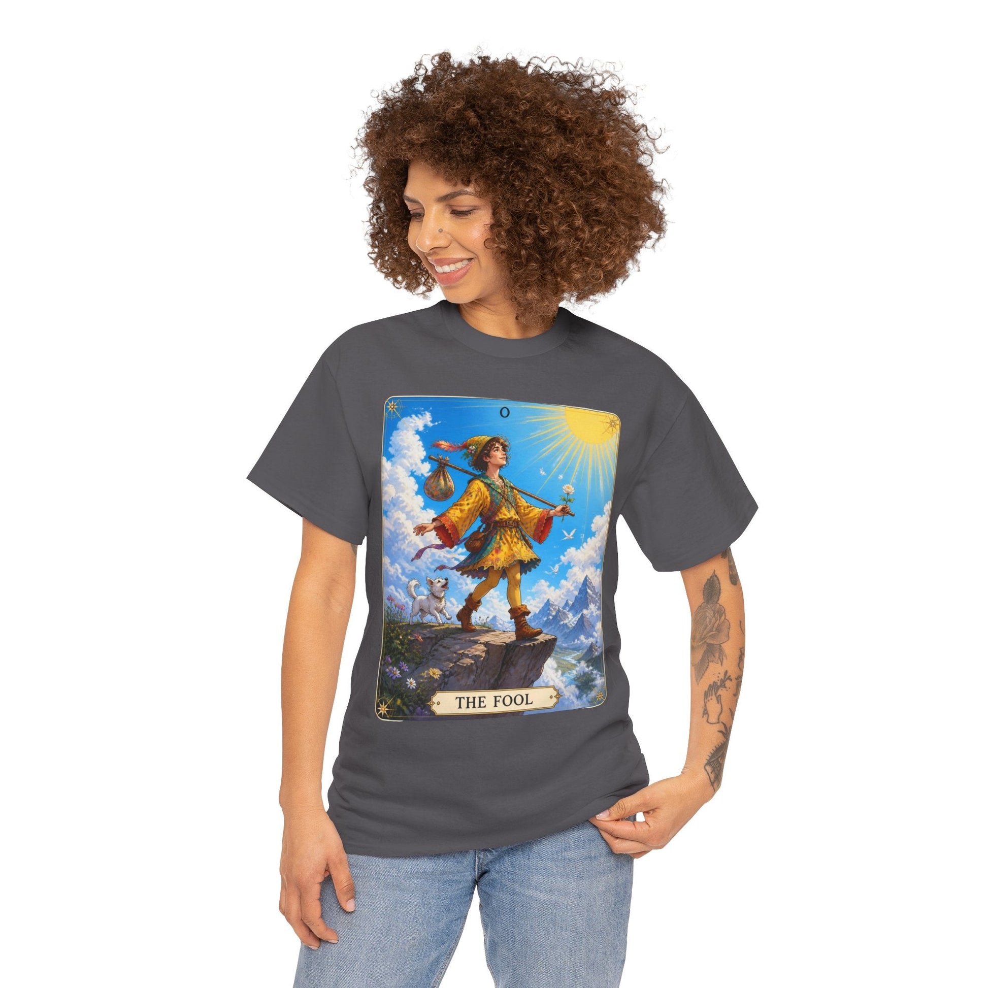 The Fool Tarot Card T-Shirt — Vibrant Mystical Tarot Tee - T-Shirt - Printify