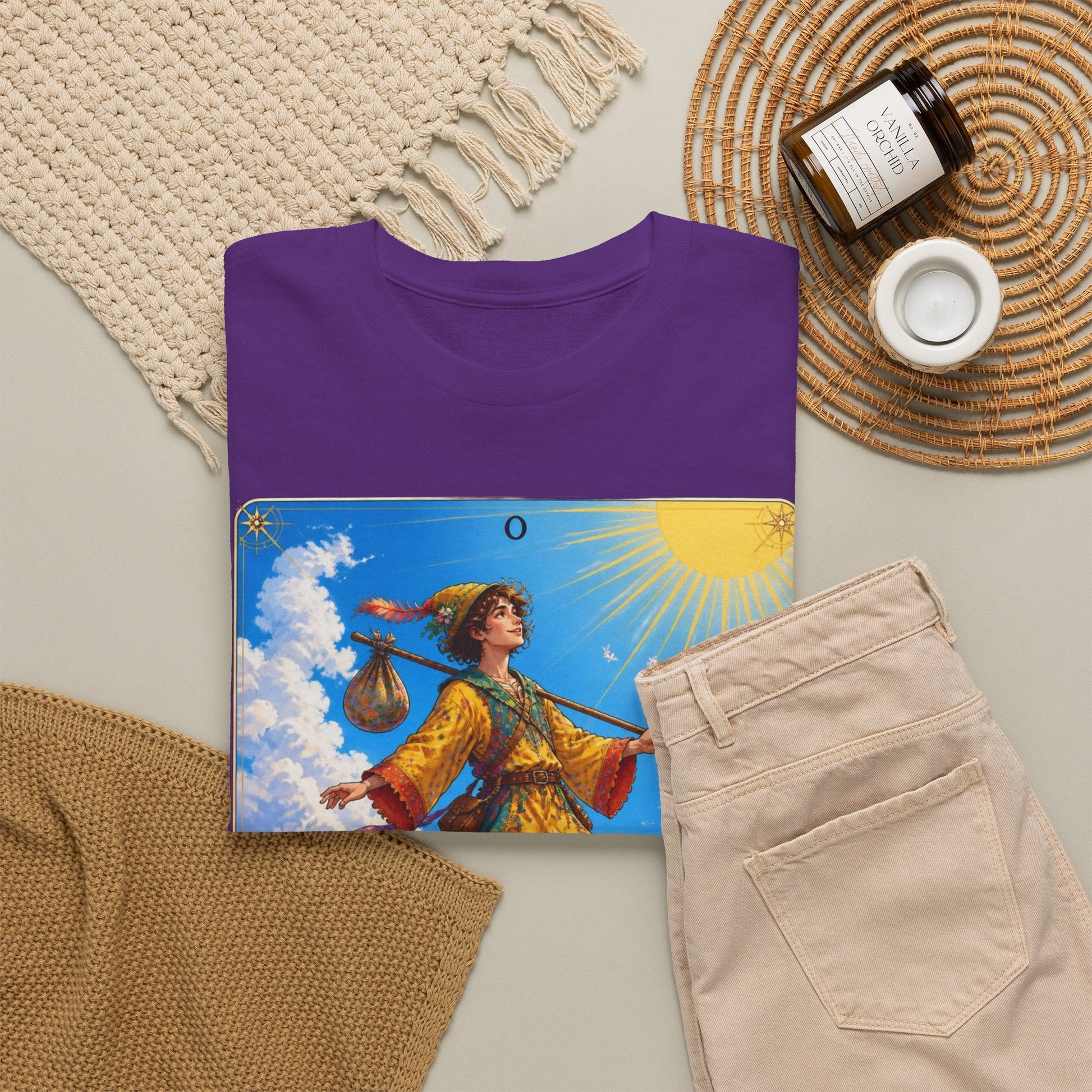 The Fool Tarot Card T-Shirt — Vibrant Mystical Tarot Tee - T-Shirt - Printify