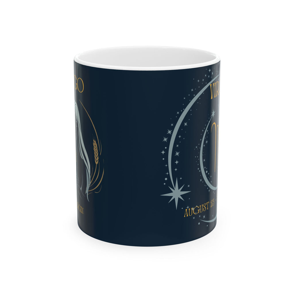 Virgo Constellation Ceramic Mug — Zodiac Astrology Coffee Cup (August–September) - Erudition Designs