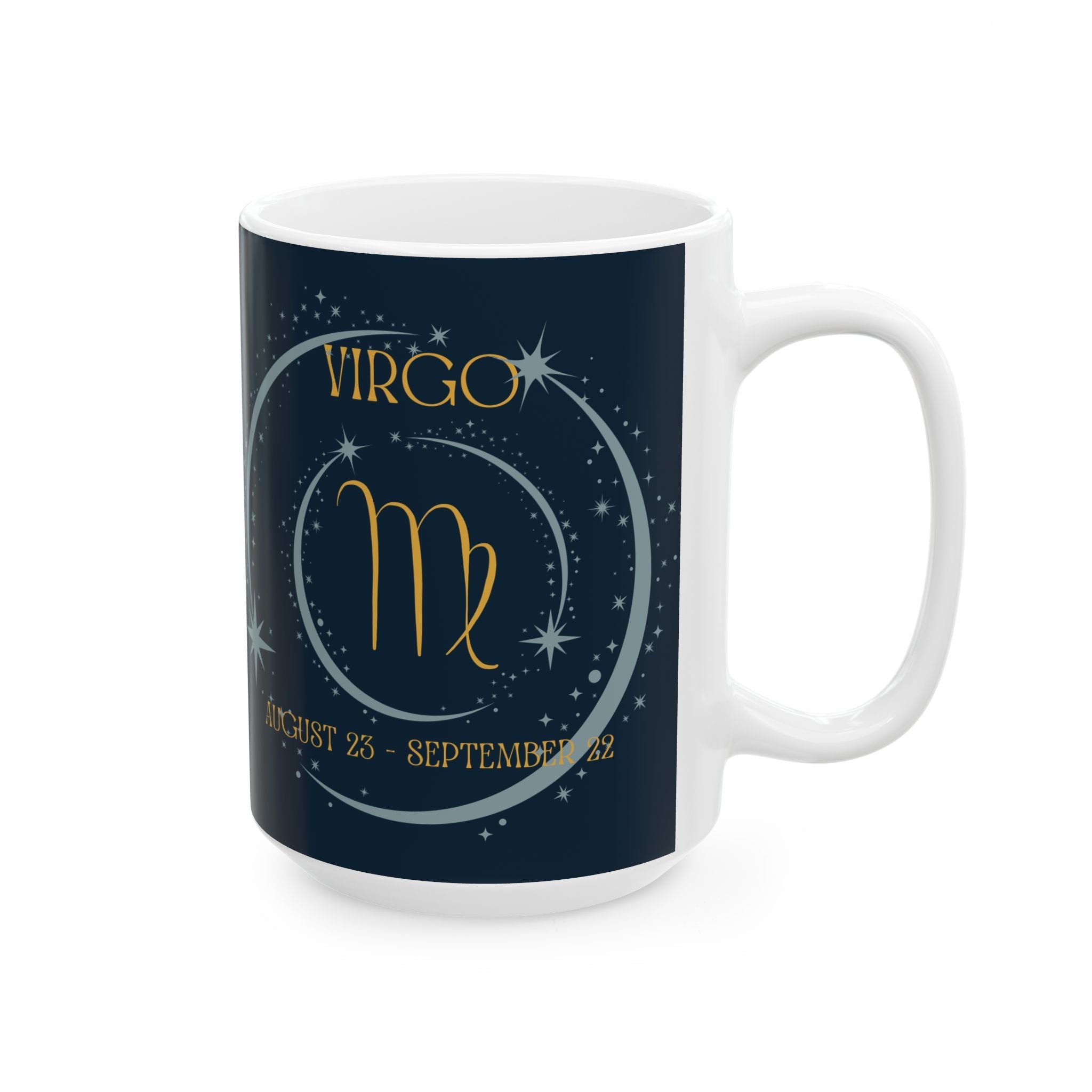 Virgo Constellation Ceramic Mug — Zodiac Astrology Coffee Cup (August–September) - Erudition Designs