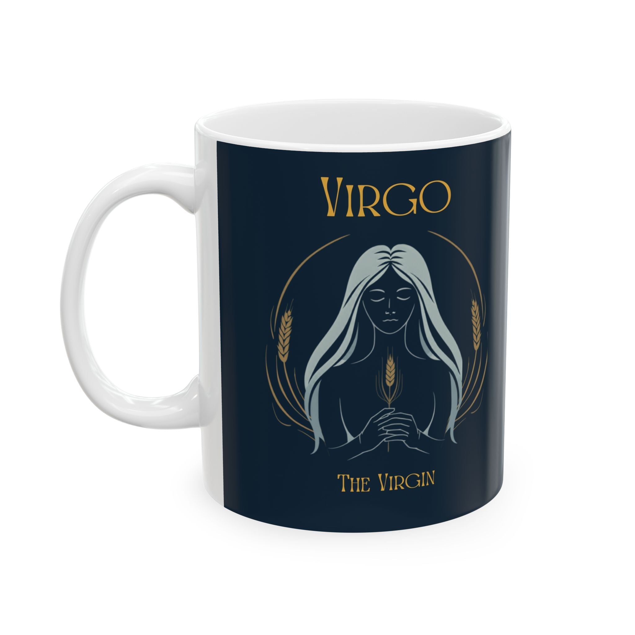 Virgo Constellation Ceramic Mug — Zodiac Astrology Coffee Cup (August–September) - Erudition Designs