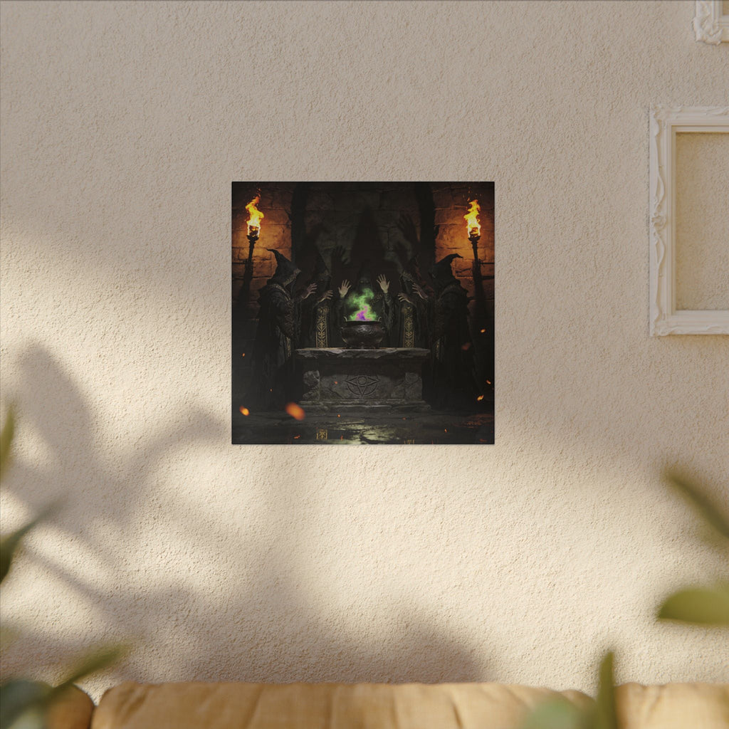 Witch Coven Ritual Canvas Wall Art - Erudition Designs
