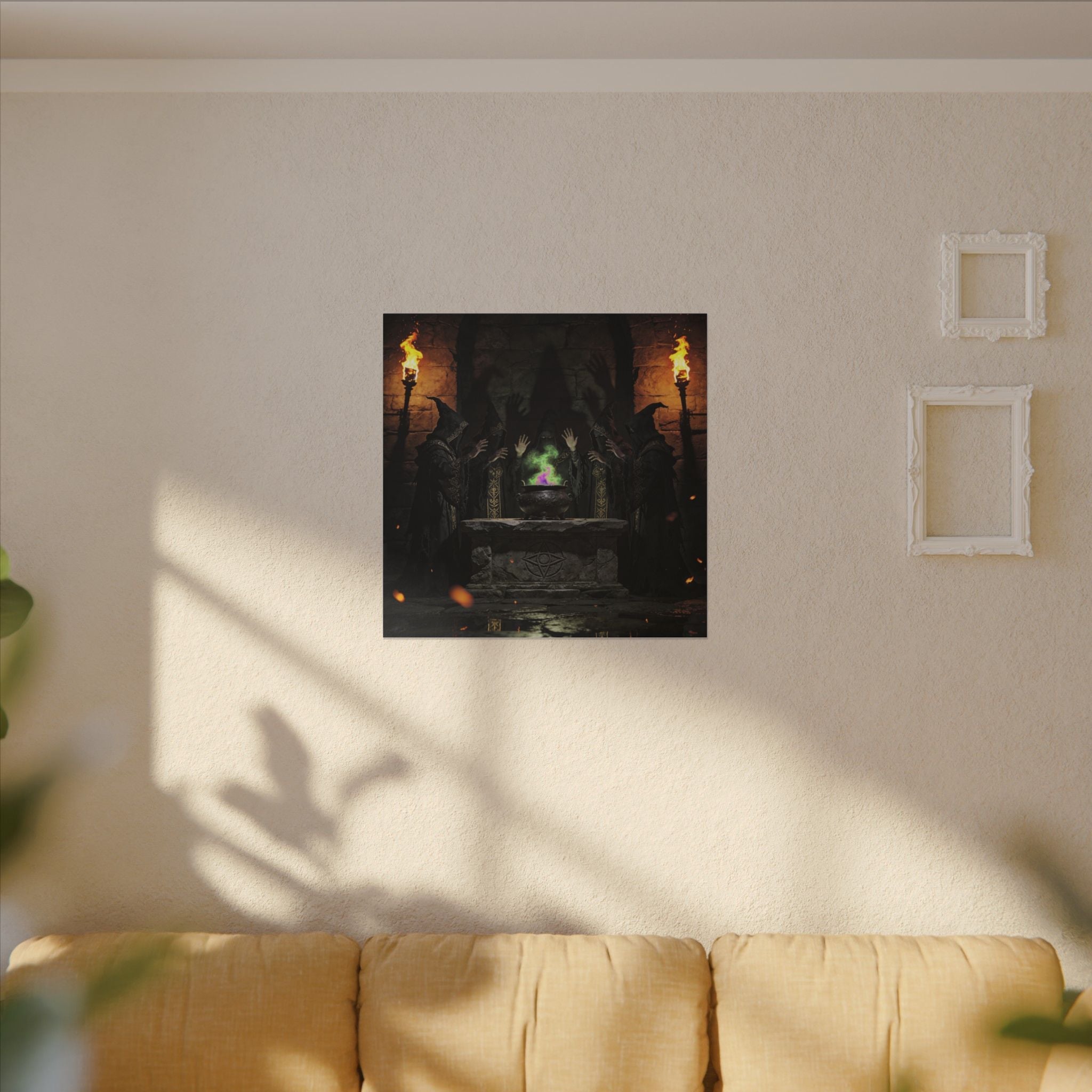 Witch Coven Ritual Canvas Wall Art - Erudition Designs