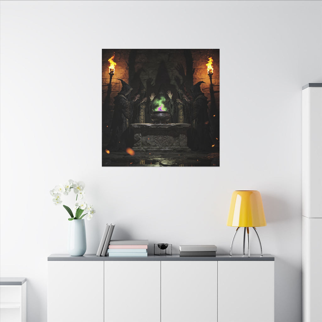 Witch Coven Ritual Canvas Wall Art - Erudition Designs