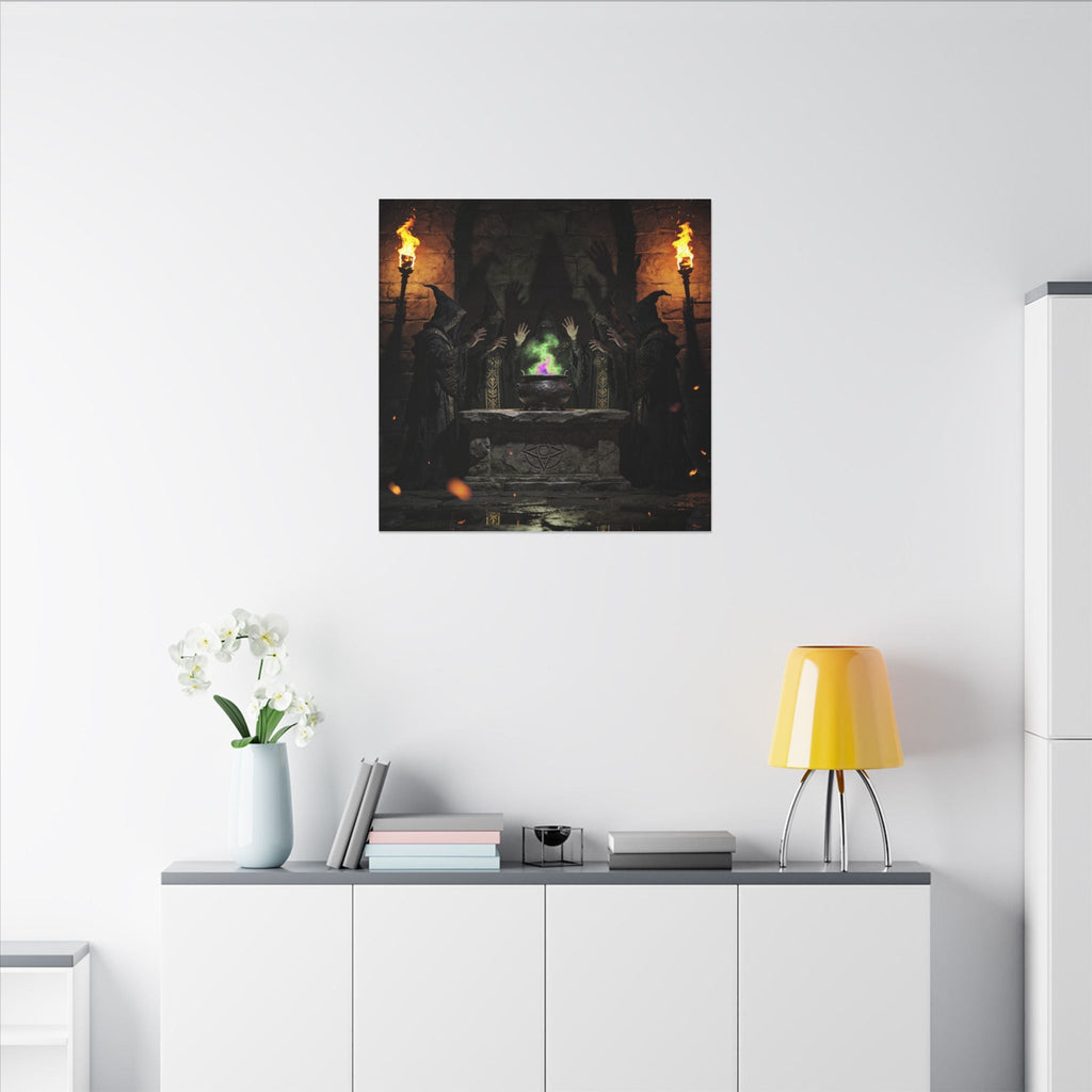 Witch Coven Ritual Canvas Wall Art - Erudition Designs