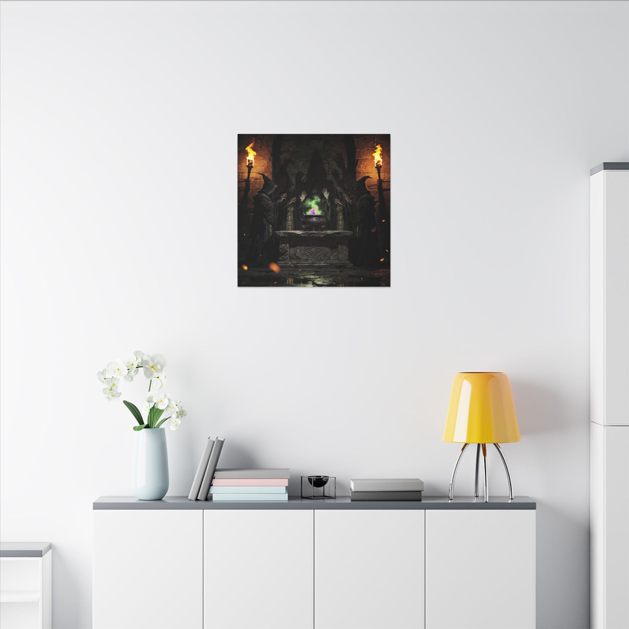 Witch Coven Ritual Canvas Wall Art - Erudition Designs