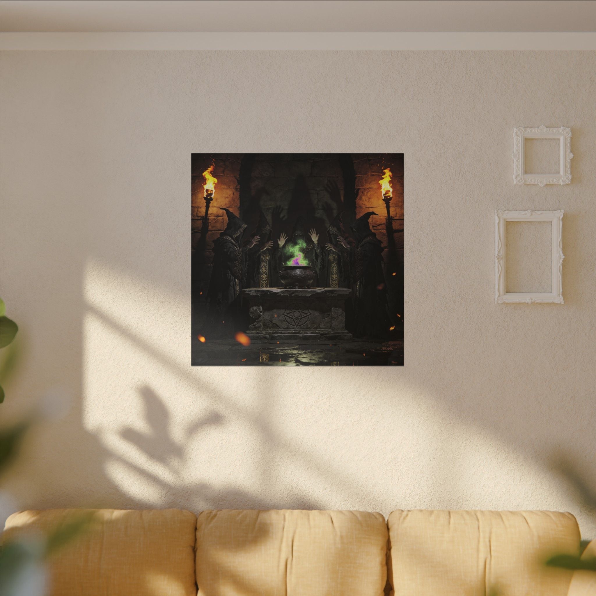 Witch Coven Ritual Canvas Wall Art - Erudition Designs