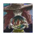 Witch with Crystal Ball Matte Canvas Wall Art - Erudition Designs