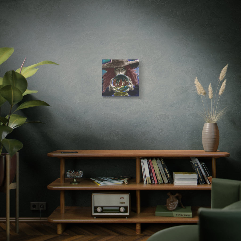 Witch with Crystal Ball Matte Canvas Wall Art - Erudition Designs